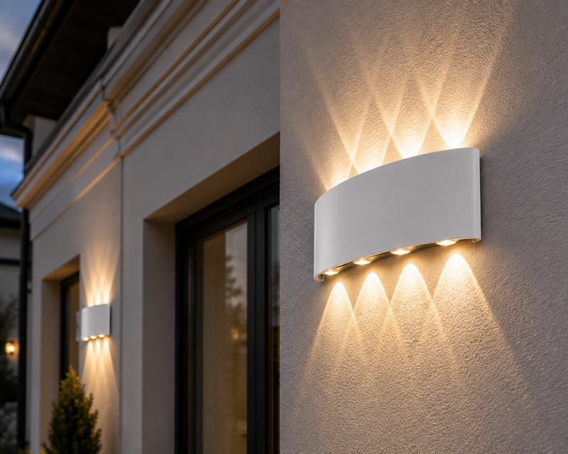 Aplică Led Exterior -Light Wave 8w Alb ,iluminare 80w