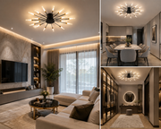 Lustră Led Starburst 18 surse iluminare-Bec G4 Led Inclus
