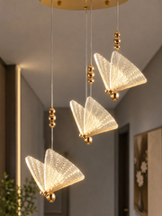 Golden Wings – Candelabru LED cu 3 Elemente