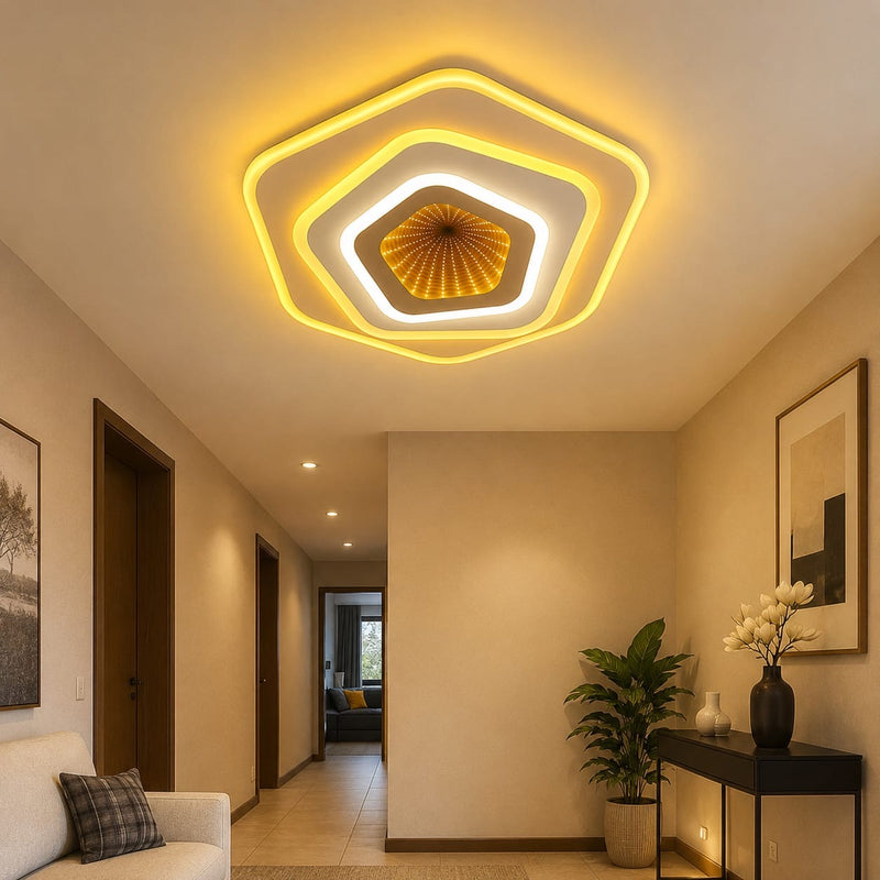 Lustră Led Infinity Wave 3D iluminare 200w