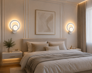 Aplică Led Double Halo Alb/Negru, iluminare 80w