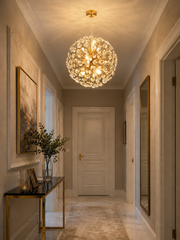 Candelabru Spark Sphere -30cm Argintiu /Auriu