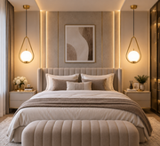 Pendul Modern Golden Drop – Glob Alb și Cadru Auriu