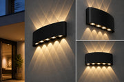 Aplică Led Exterior Up/Down 10w Negru Iluminare 100w