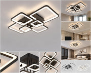 Lustră Led Quadra 6 Pătrate iluminare 800w