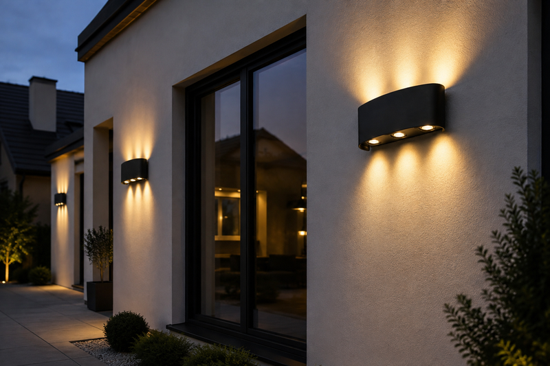 Aplică led exterior -Triple Beam Negru 6w,iluminare 60w