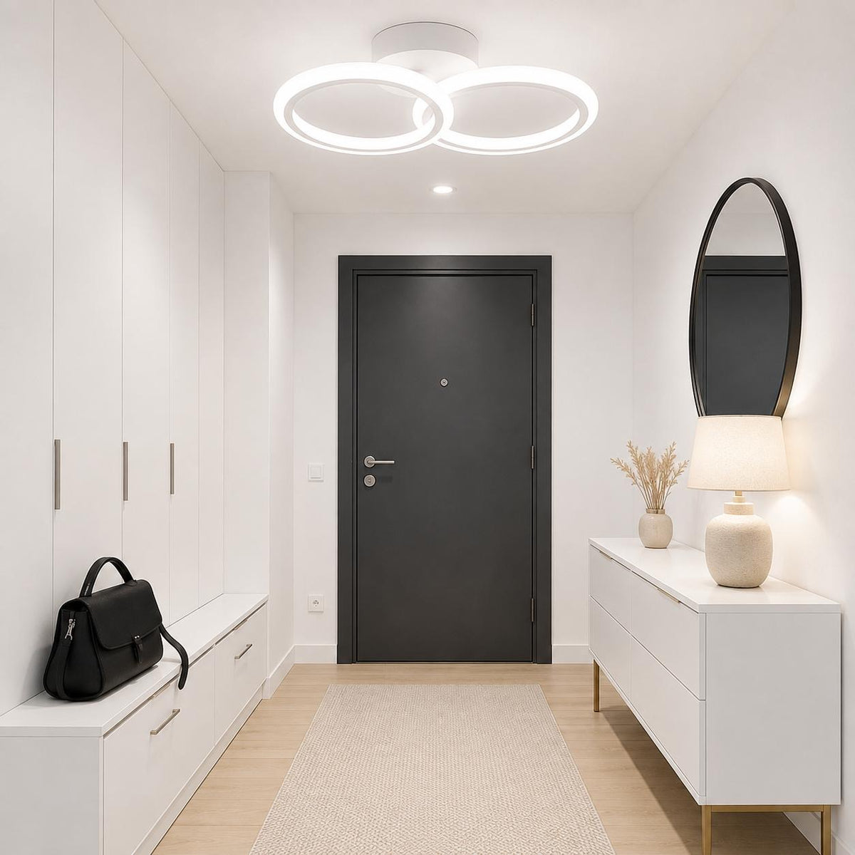 Lustră Led Two Rings iluminare 250w