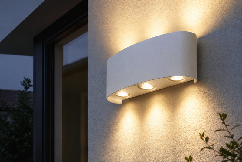 Aplică led Exterior -Triple Beam Alb 6w,iluminare 60w
