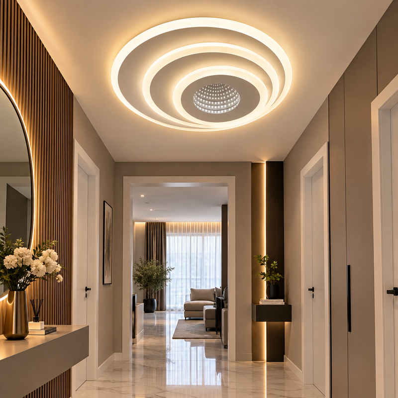 Lustră Led Triple Halo 3 D iluminare 200w