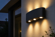 Aplică led exterior -Triple Beam Negru 6w,iluminare 60w