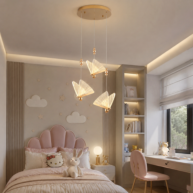 Golden Wings – Candelabru LED cu 3 Elemente