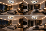 Lustră LED Infinity Square – Design 3D Iluminare 750W