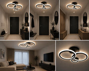 Lustră Led Three Rings iluminare 300w