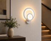 Aplică Led Double Halo Alb/Negru, iluminare 80w