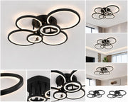 Lustră Led Six Rings iluminare 600w