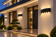 Aplică Led exterior -Light Wave negru 8w ,iluminare 80w