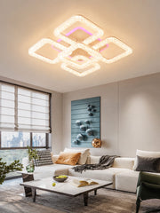 Lustră Led Five Squares Glow Rgb iluminare  500w