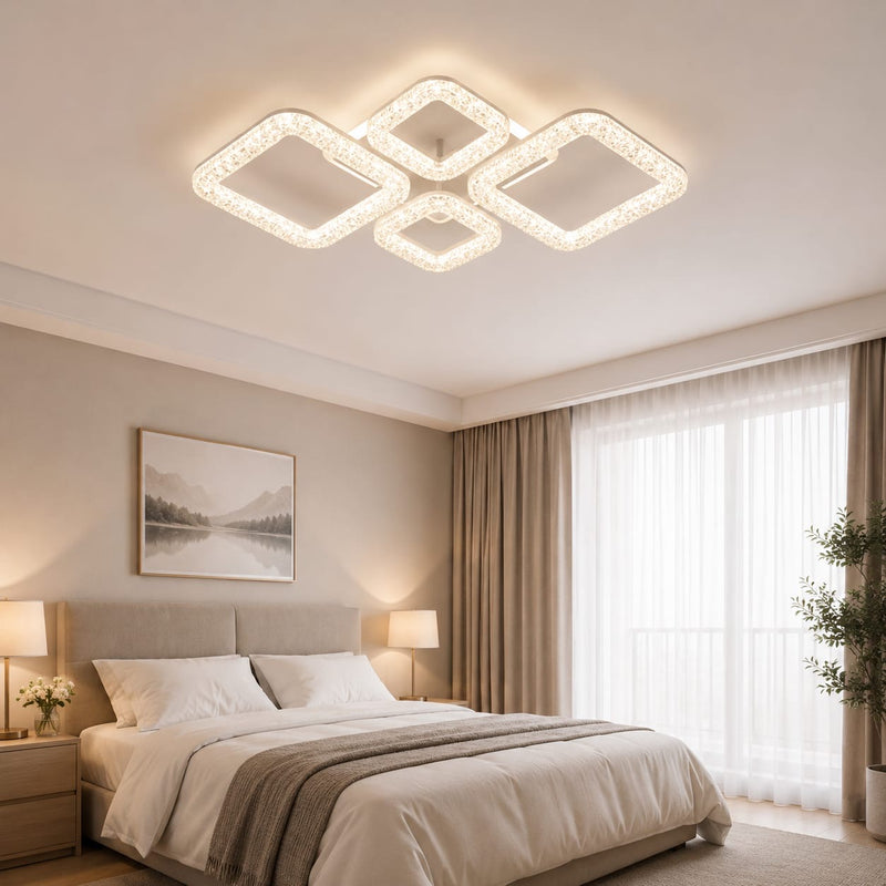 Lustră Led Four Squares Glow Rgb iluminare 400w