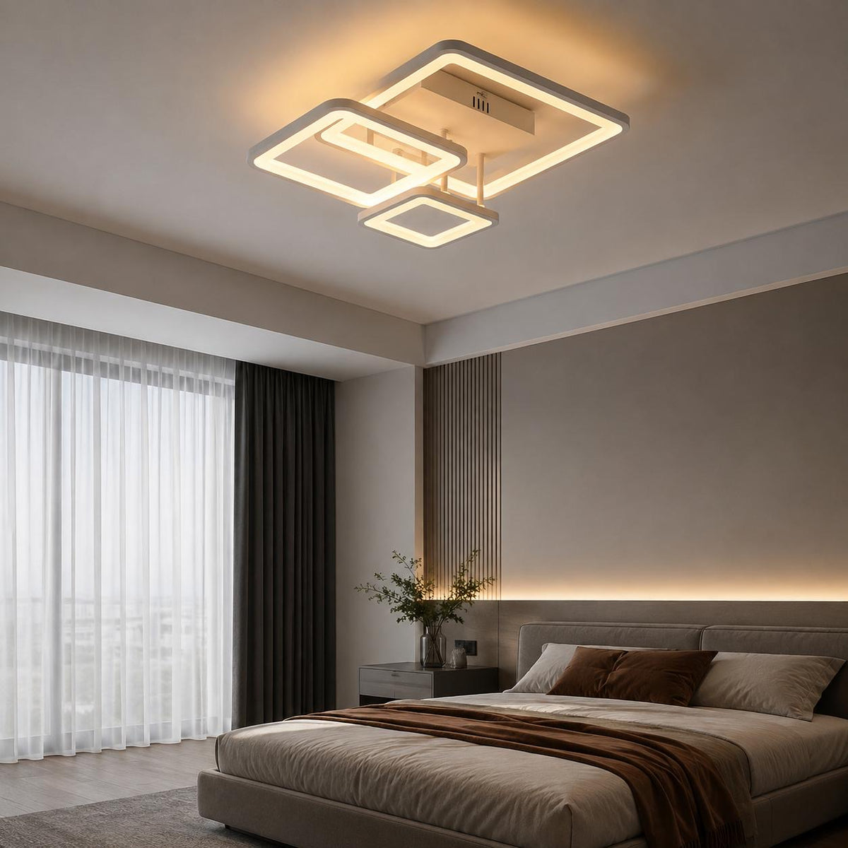 Lustră Led Three Squares iluminare 400w