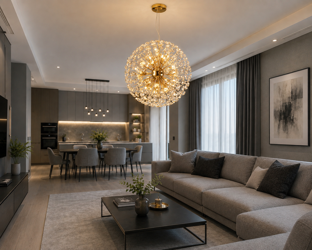 Candelabru Spark Sphere -50cm Auriu