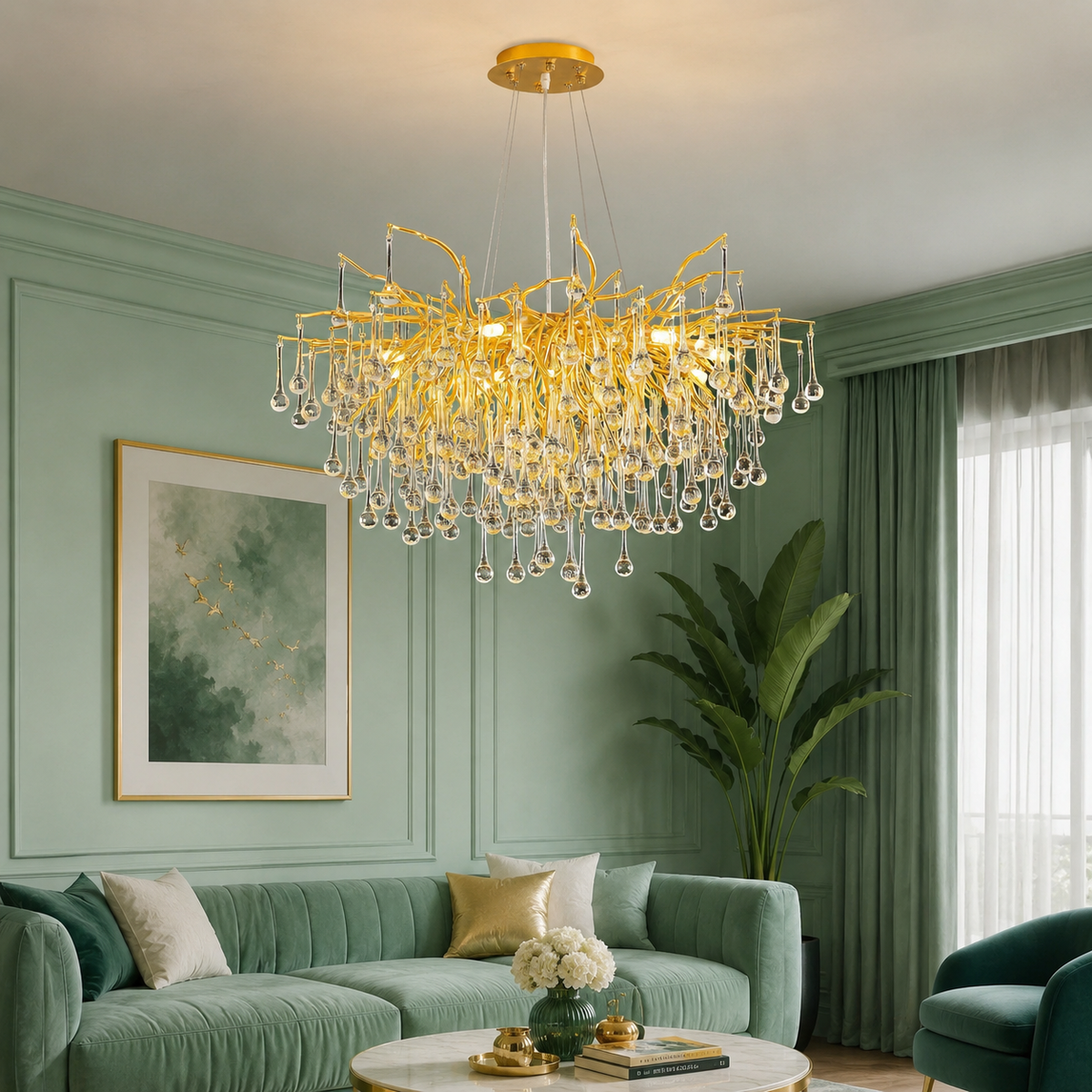 Candelabru Golden Willow -60cm 9xg9