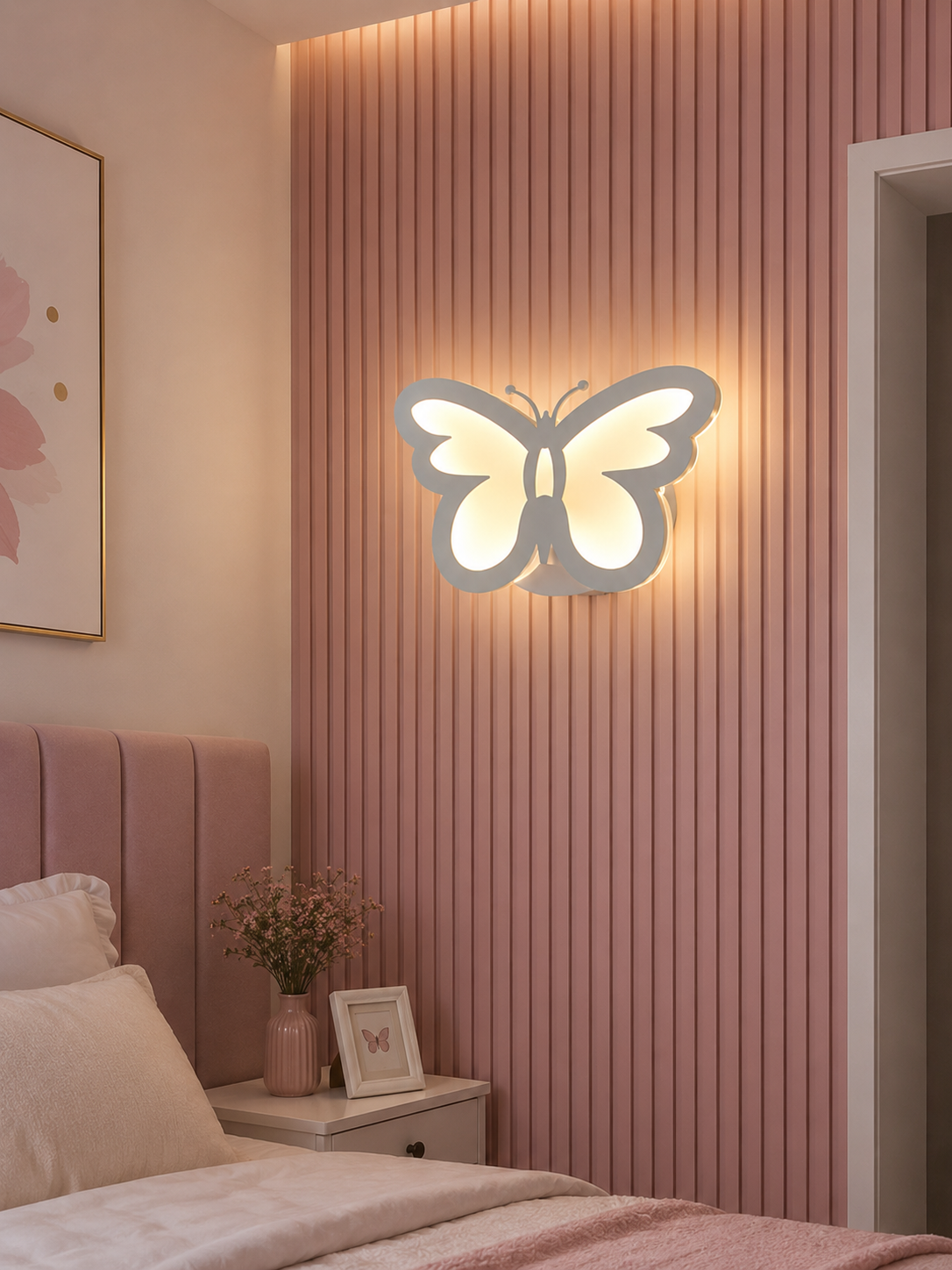 Aplică Led Butterfly -Alb,Design Fluture