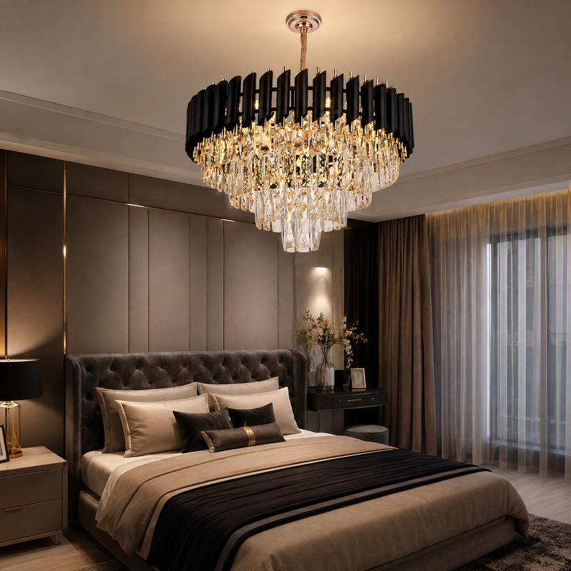 Candelabru Black Diamond Gold /50 cm 6xe14