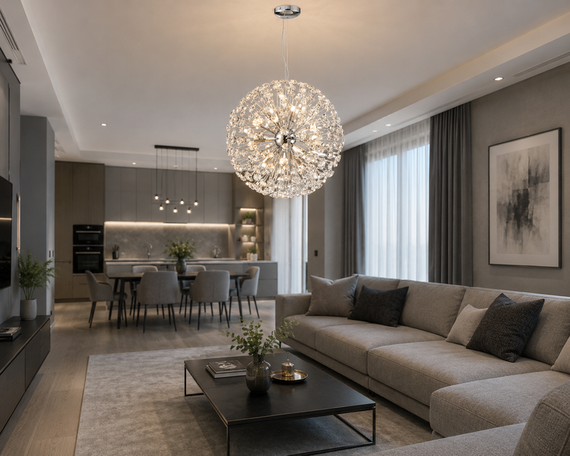 Candelabru Spark Sphere -30cm Argintiu /Auriu