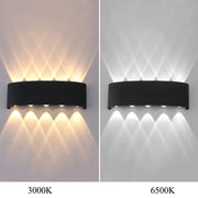 Aplică Led Exterior Up/Down 10w Negru Iluminare 100w
