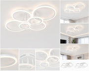 Lustră Led Six Rings iluminare 600w