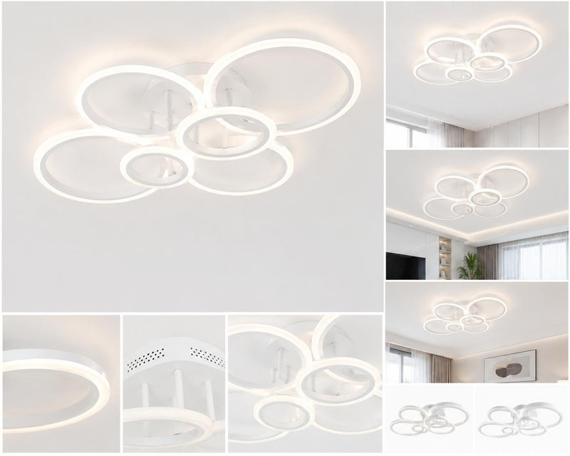 Lustră Led Six Rings iluminare 600w