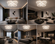 Lustră Led Five Squares iluminare 400W