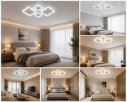 Lustră Led Four Squares Glow Rgb iluminare 400w