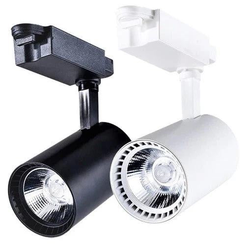 Spot Led pe Șină 30W Cob -Orientabil Negru/Alb