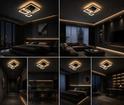 Lustră Led Three Squares iluminare 400w