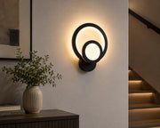 Aplică Led Double Halo Alb/Negru, iluminare 80w