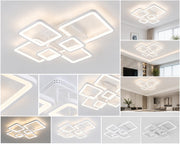 Lustră Led Quadra 6 Pătrate iluminare 800w