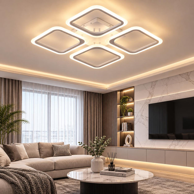 Lustră Led Four Squares iluminare 250w